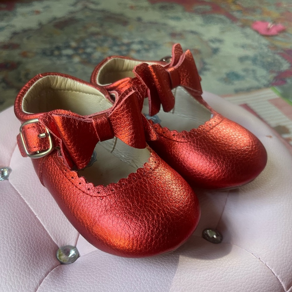 NEW “Your Tay” Red Metallic Mary Jane’s